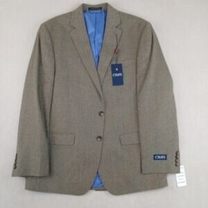 Chaps Men's Brown Blazer with Blue Lining (50 Regular)